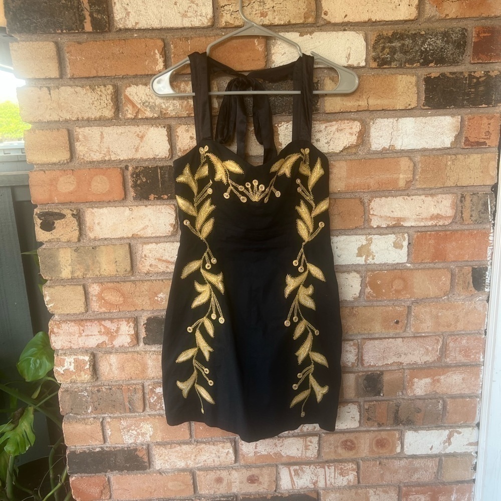 Free People Leaf Motiff Mini Dress - Picture 4 of 15